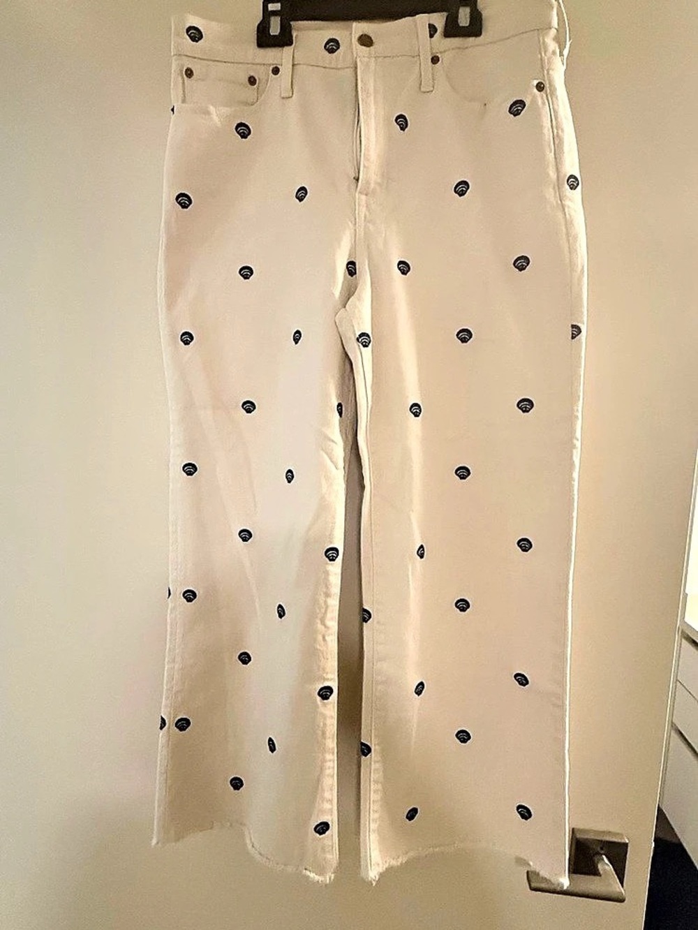 J.Crew Stretch Sateen Dot Pant Polka Dot Straight Leg Pants Waist 31